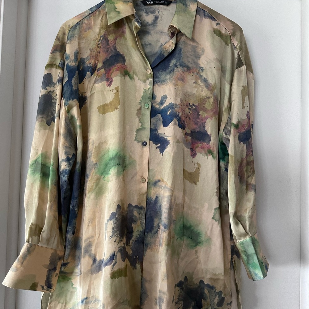 Zara Multicolor Abstract Shirt